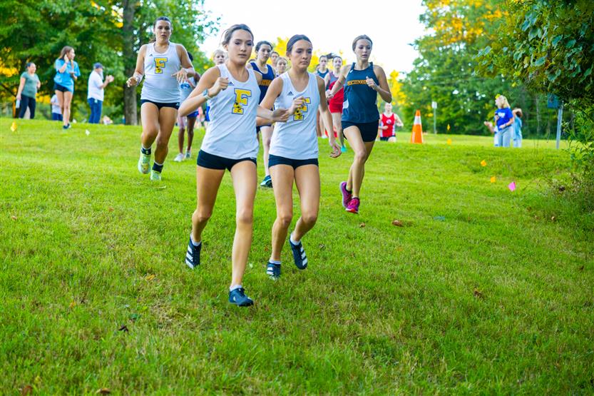 Fairview High students run at a cross-country meet